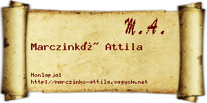 Marczinkó Attila névjegykártya